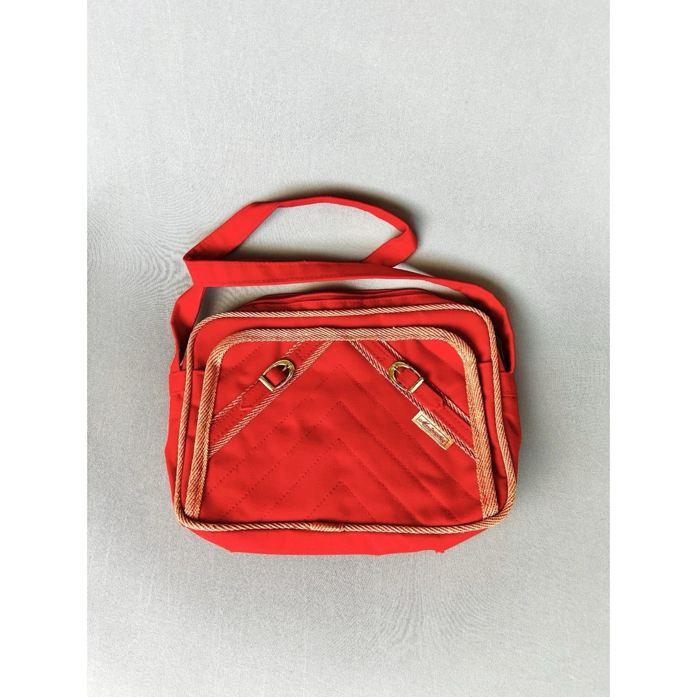 Vintage Marionette Brand‎ Bright Red Cloth Shoulder Bag Purse